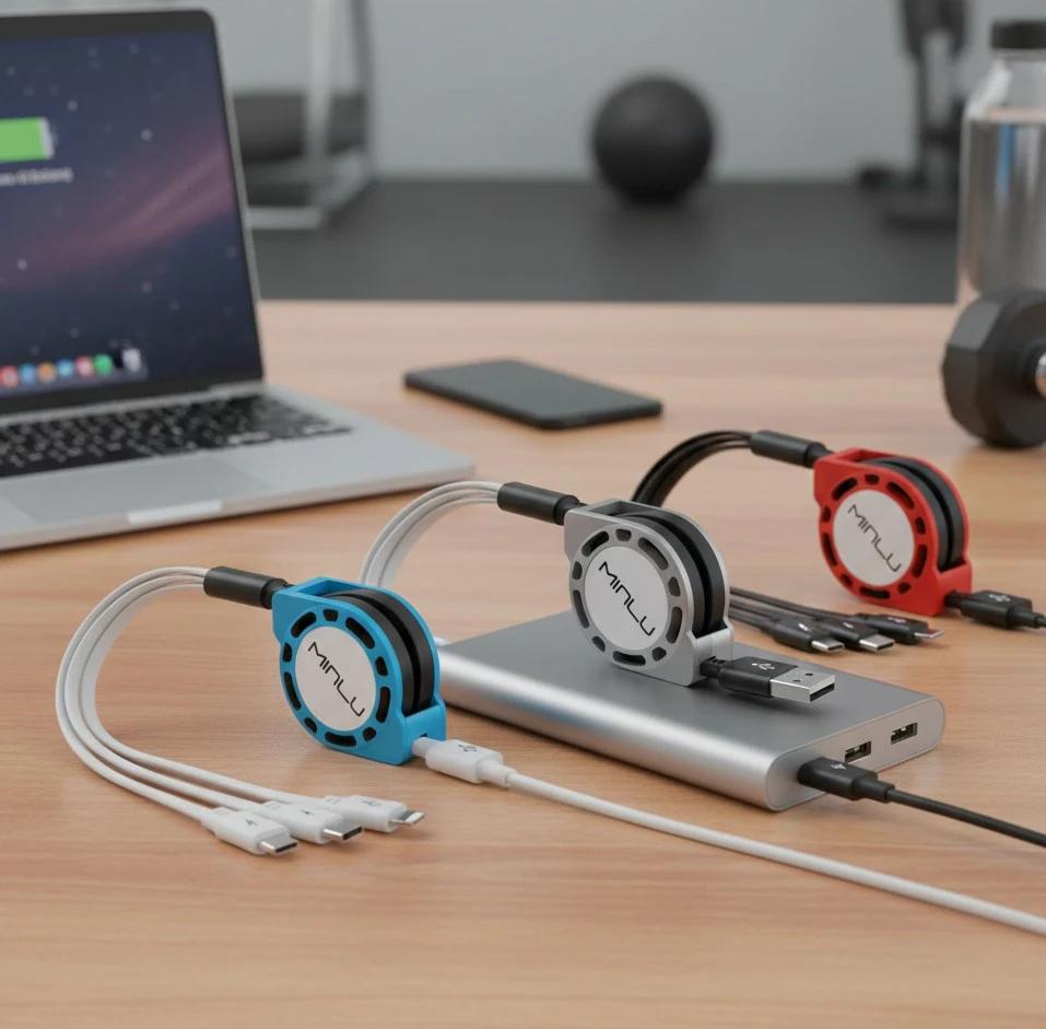 Cargador Retráctil 3 en 1 mini 1