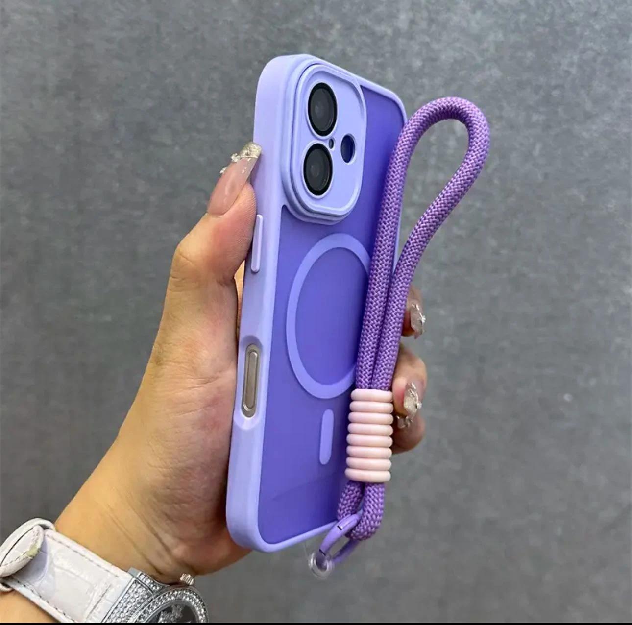 Case Magsafe Mate Translúcido iPhone13  Pro Max - Morado -Negro- Rosa- Gris- Dark Blue -Light Blue-Purpura claro